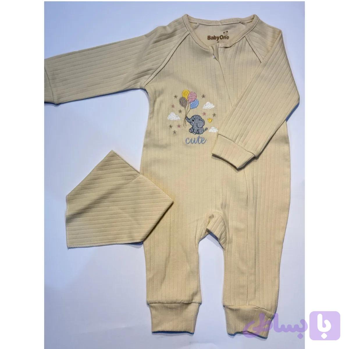 سرهمی نوزاد Baby One طرح فیل Cute — تصویر 1