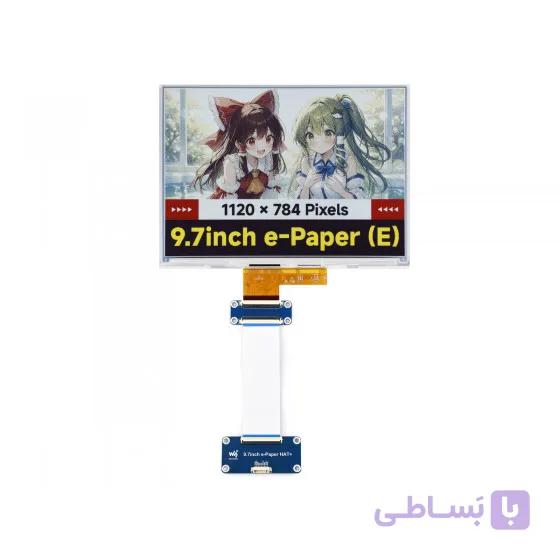 نمایشگر تمام‌رنگی 9.7 اینچ E Ink Spectra 6 (E6)، 1120×784 پیکسل، رابط ارتباطی SPI، همراه با درایور HAT استاندارد HAT+ به صورت اختیاری، نمایشگر E-ink — تصویر 1