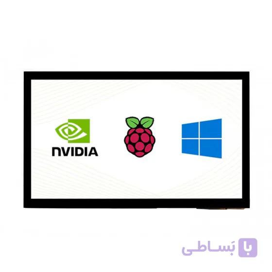 نمایشگر لمسی خازنی 10.1 اینچی Waveshare LCD (E) با رزولوشن 1024×600، رابط HDMI، پنل IPS و فناوری Optical Bonding — تصویر 1