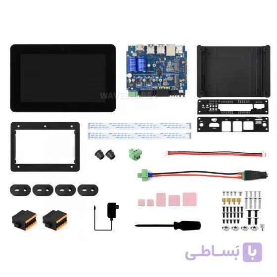 برد توسعه نمایشگر لمسی همه‌کاره صنعتی HMI برای ماژول محاسباتی Raspberry Pi 5، با قابلیت لمس 10 نقطه‌ای، پنل شیشه‌ای سکوریت با چسب نوری، دوربین جلوی 5 مگاپیکسلی، پشتیبانی از ارتباطات صنعتی RS485 و ارتباط 4G/5G — تصویر 1