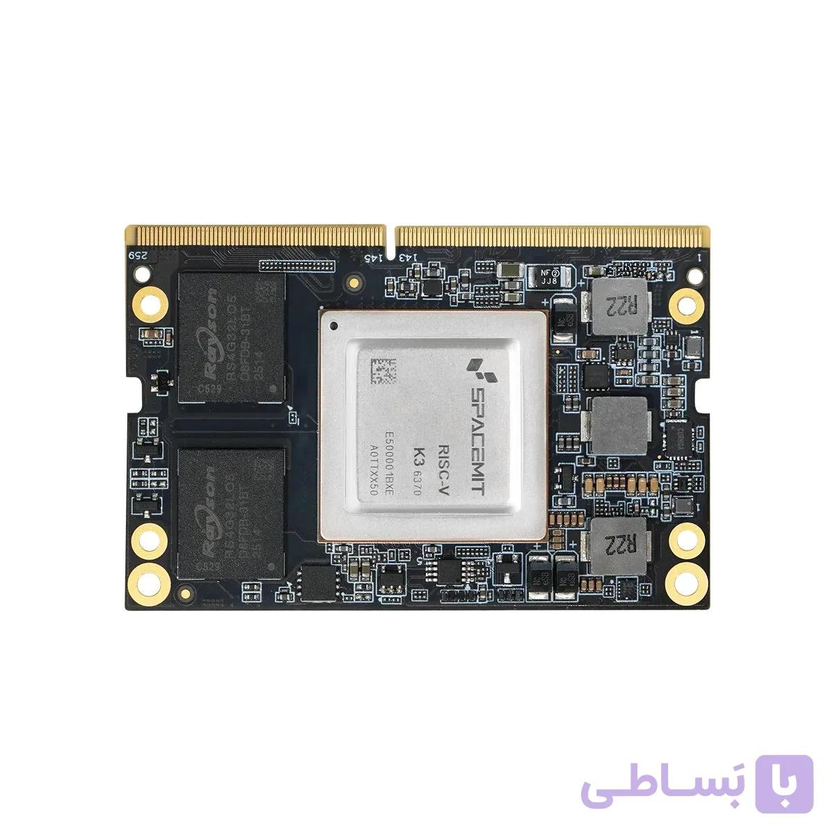 ماژول سیستم روی ماژول محاسبات لبه‌ای فایرفلای CORE-K3JD4 با پردازنده RISC-V هشت‌هسته‌ای SpacemiT Key Stone K3 و شتاب‌دهنده هوش مصنوعی 60 TOPS — تصویر 1