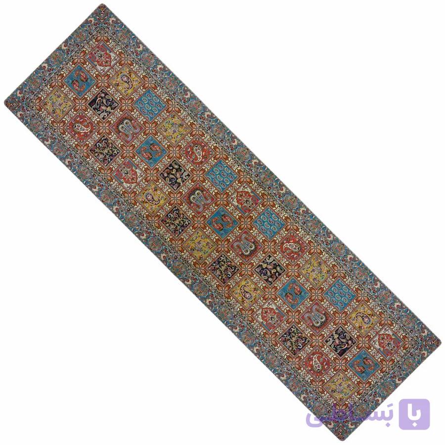 رانر ترمه ابریشم طرح گل ماهی کد 1