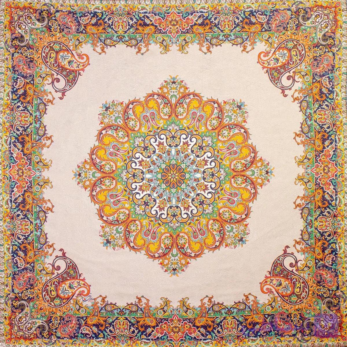 رومیزی ترمه ابریشمی طرح شاهزاده کد 3