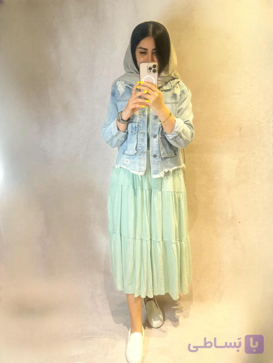 پیراهن حریر زنانه مدل آوینا