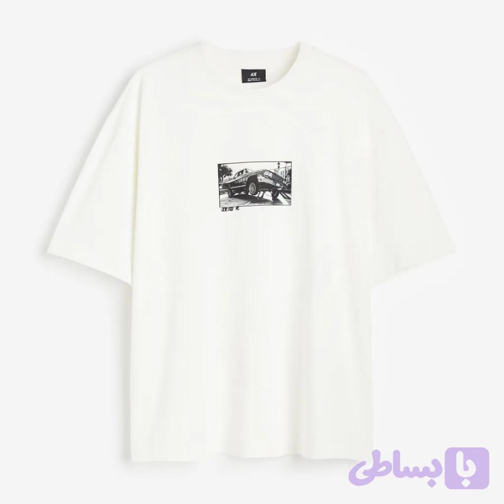 تیشرت اوورسایز مردانه H&m — تصویر 1