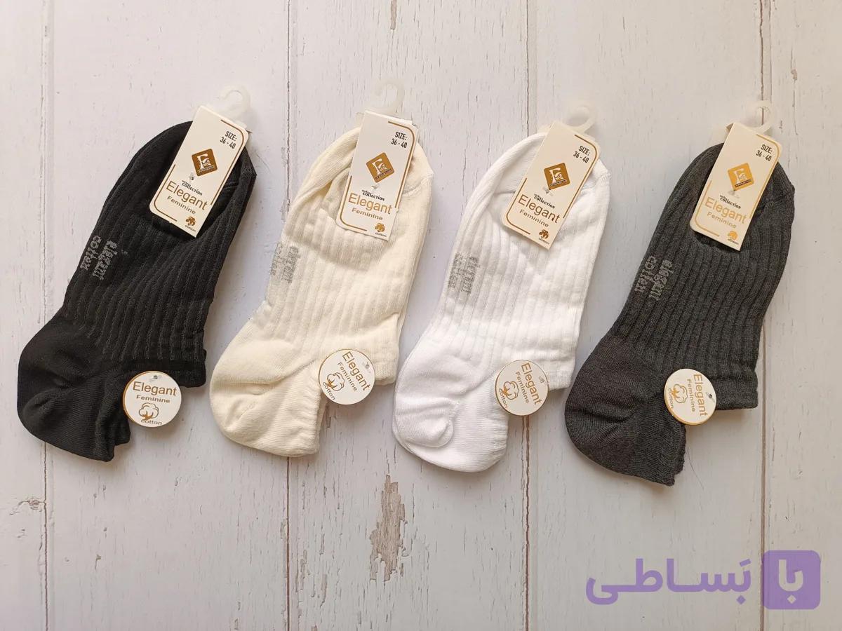 جوراب زیر قوزکی‌ زنانه نخی کبریتی