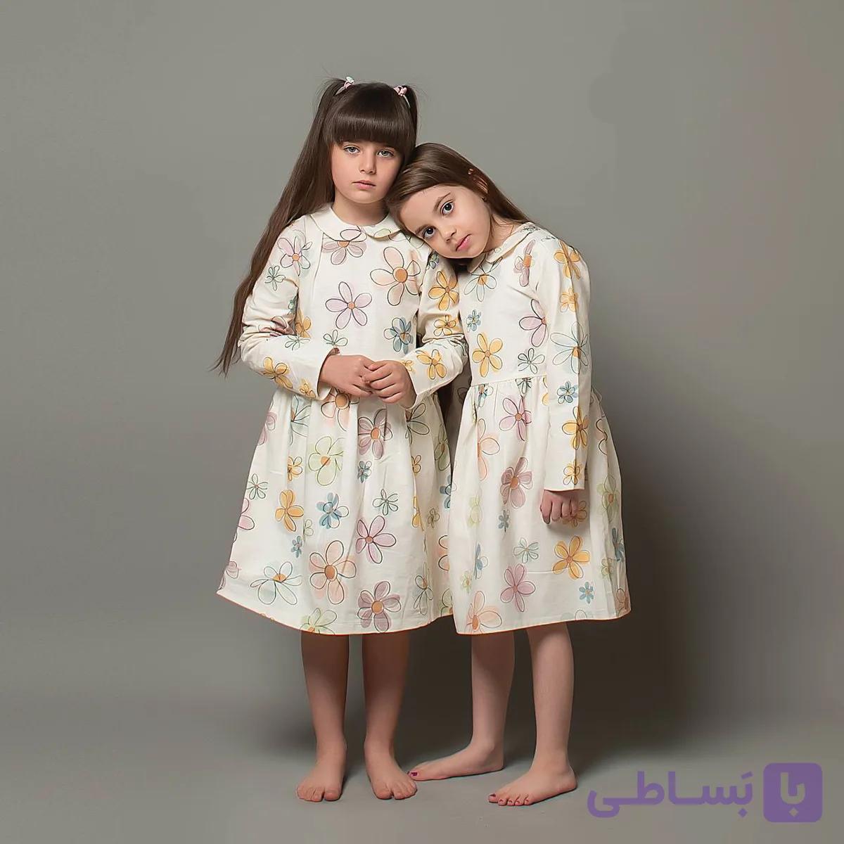 پیراهن دخترانه آستین بلند جنس پشمی