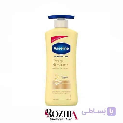 لوسیون بدن وازلین مدل Deep Restore حاوی عصاره جو دوسر 600ml