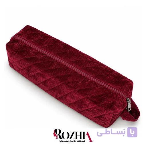 کیف محافظ و نظم دهنده وسایل برقی مخمل مدل لوزی دوزی شده