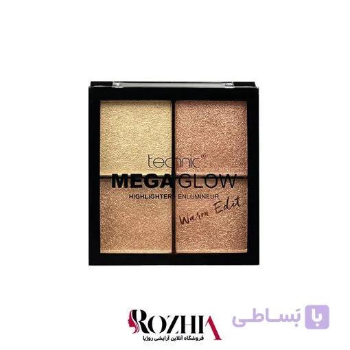 پالت هایلایتر تکنیک مدل MEGA GLOW — تصویر 1