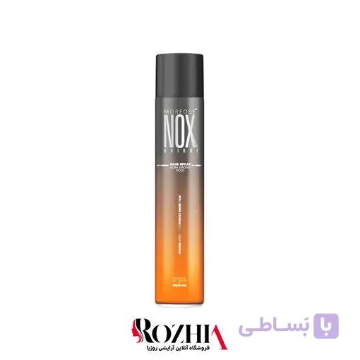 اسپری حالت دهنده مو مورفوس Morfose مدل نوکس فوق‌العاده قوی NOX Unique Ultra Strong Hold حجم 400 میلی لیتر