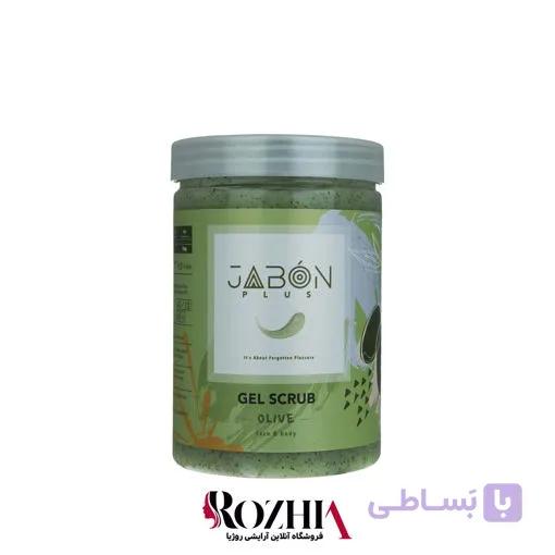 ژل اسکراب زیتون مناسب صورت و بدن ژبن پلاس 750گرم