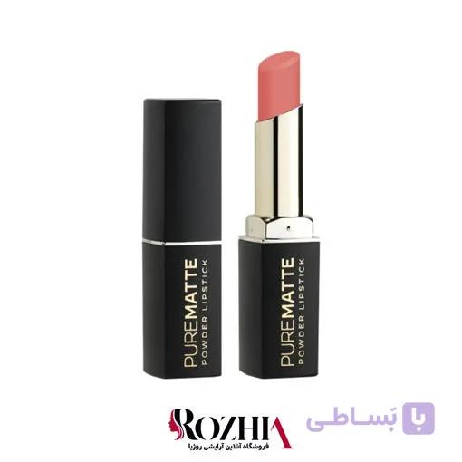 رژ لب جامد گلدن رز Golden Rose مدل مات مخملی پودری پیور مات Pure Matte Powder Lipstick — تصویر 1