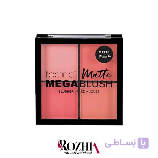 پالت رژگونه 4 رنگ MEGA BLUSH تکنیک — تصویر 1