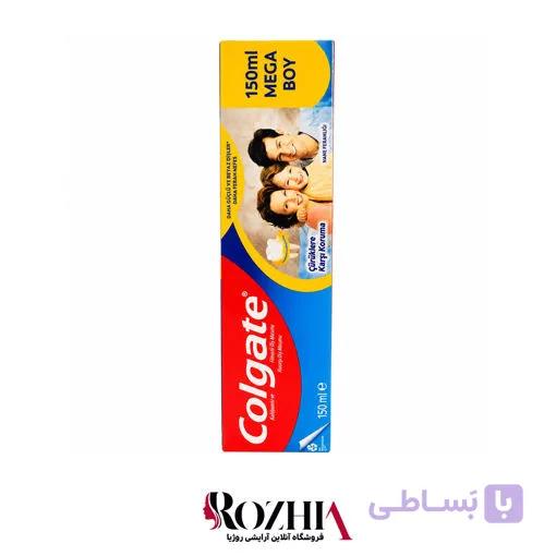 خمیر دندان کلگیت Colgate مدل Curuklere Karsi Koruma حجم 150 میلی لیتر مگا بوی