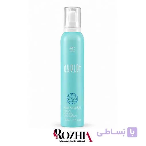 موس حالت دهنده و حجم دهنده مو آیلت Ayelet مدل Hair Mousse براق‌کننده و تثبیت‌کننده 300 میل