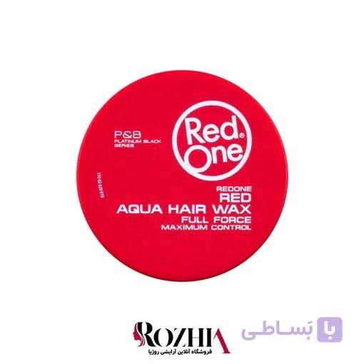 واکس مو ژلی ردوان RedOne مدل آکوا هیر واکس قرمز Red Aqua Hair Wax درجه نگهداری Full Force حجم 150 میلی لیتر
