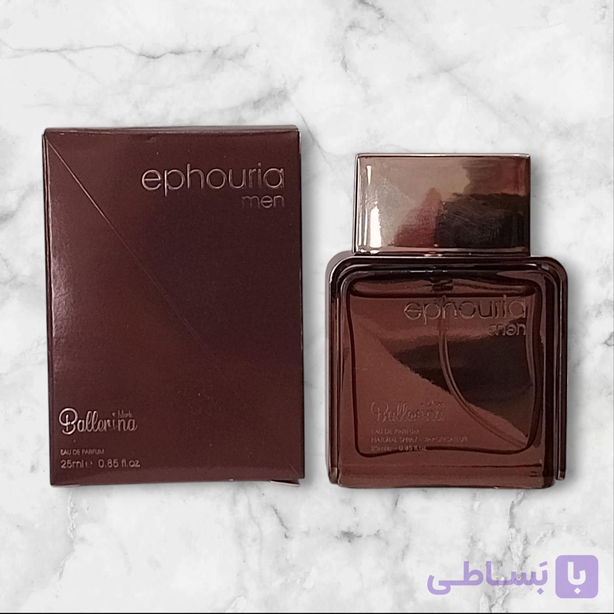ادکلن جیبی مردانه بالرینا مارک مدل ایفوریا من Ephouria Men حجم 25 میلی لیتر