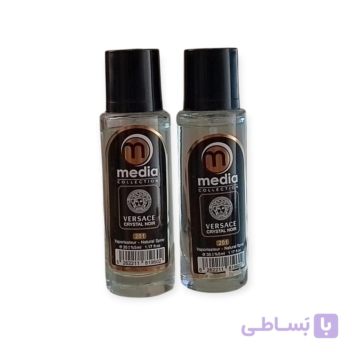 ادکلن جیبی زنانه مدیا مدل ورساچه کریستال نویر Versace Crystal Noir حجم 35 میلی لیتر