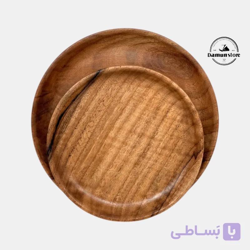 بشقاب چوبی گردو (دست‌ساز) (قسطی اسنپ پی) — تصویر 1