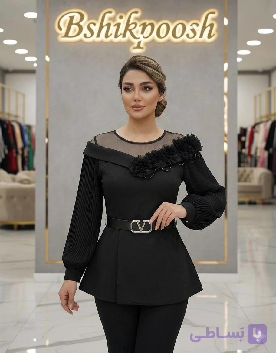 شومیز مجلسی شیک یقه گل زنانه و دخترانه