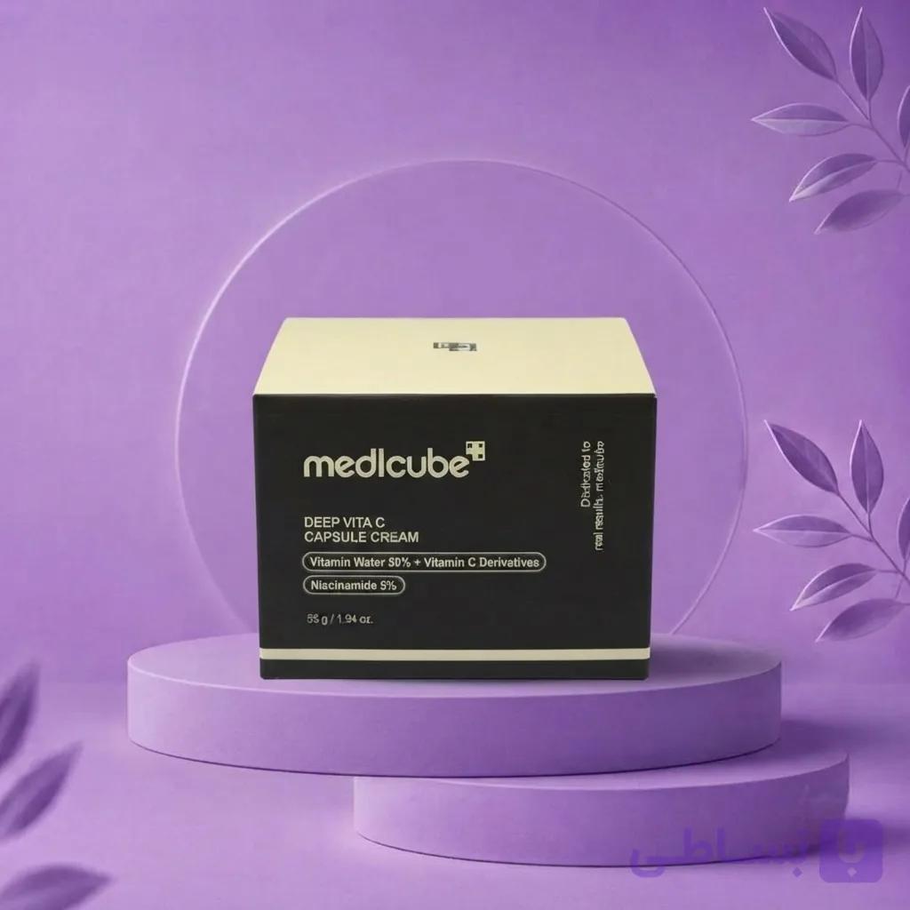 کرم ویتامین C مدیکوب مدل Deep Vita C Capsule Cream حجم 55 گرم