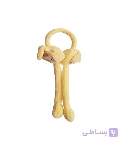 گوش گیر پشمی پمپی طرح سگ زرد — تصویر 1