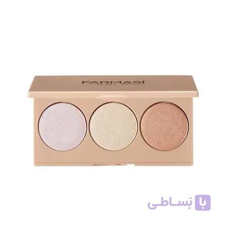پالت سه کاره رژگونه، هایلایتر و کانتور فارماسی — تصویر 1