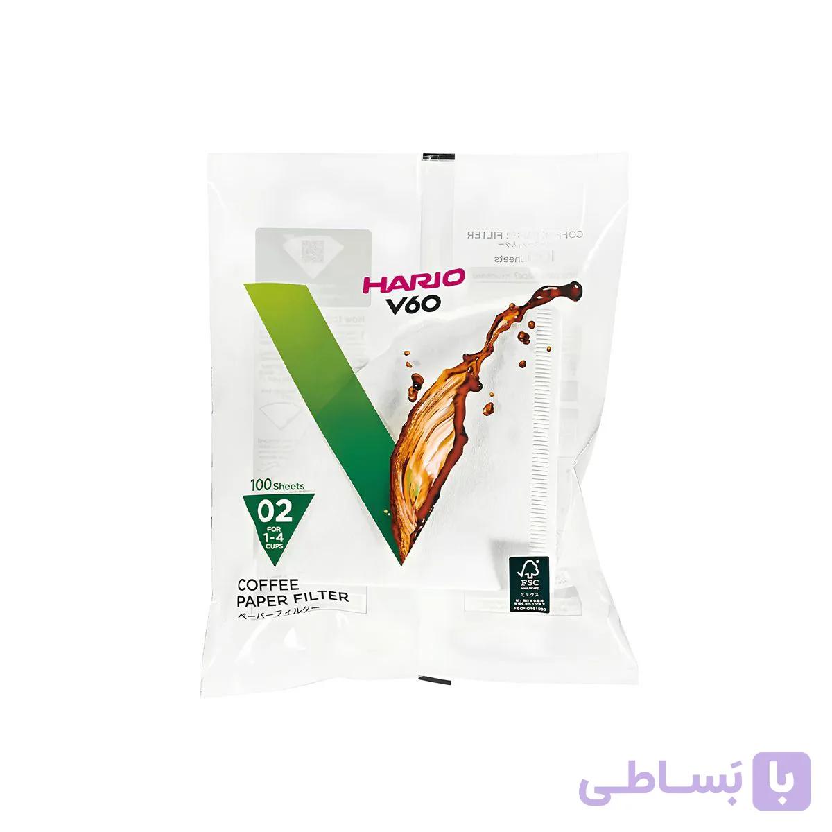 فیلتر کاغذی هاریو V60 سایز 02 – 100 عددی