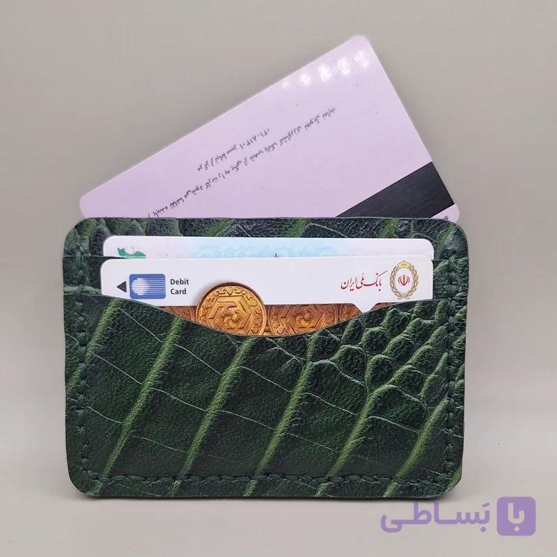 جاکارتی چرم طبیعی بز طرح کروکدیل 5 کارته