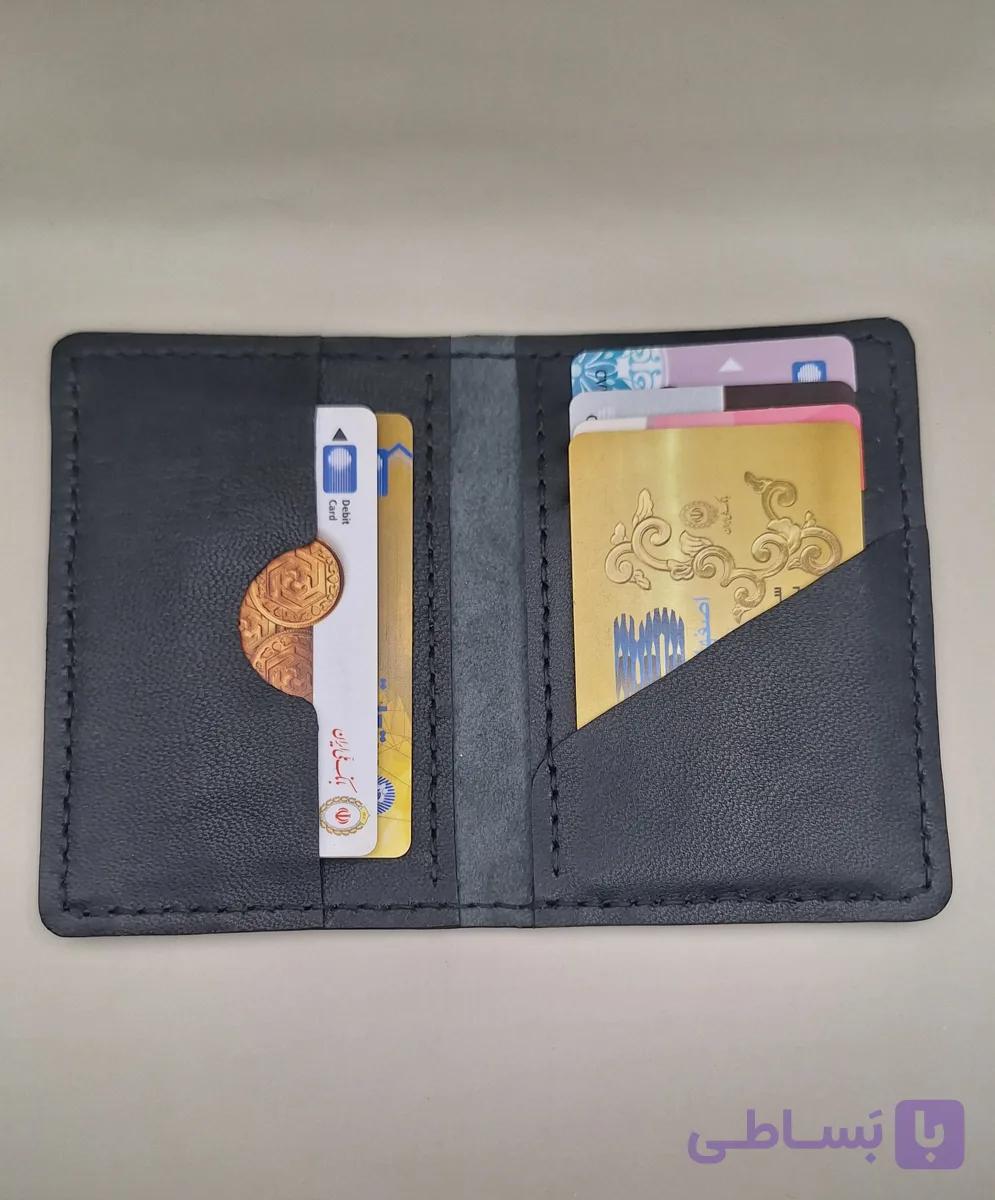 جاکارتی چرم طبیعی مدل جمع و جور ظرفیت ۸ کارت بانکی