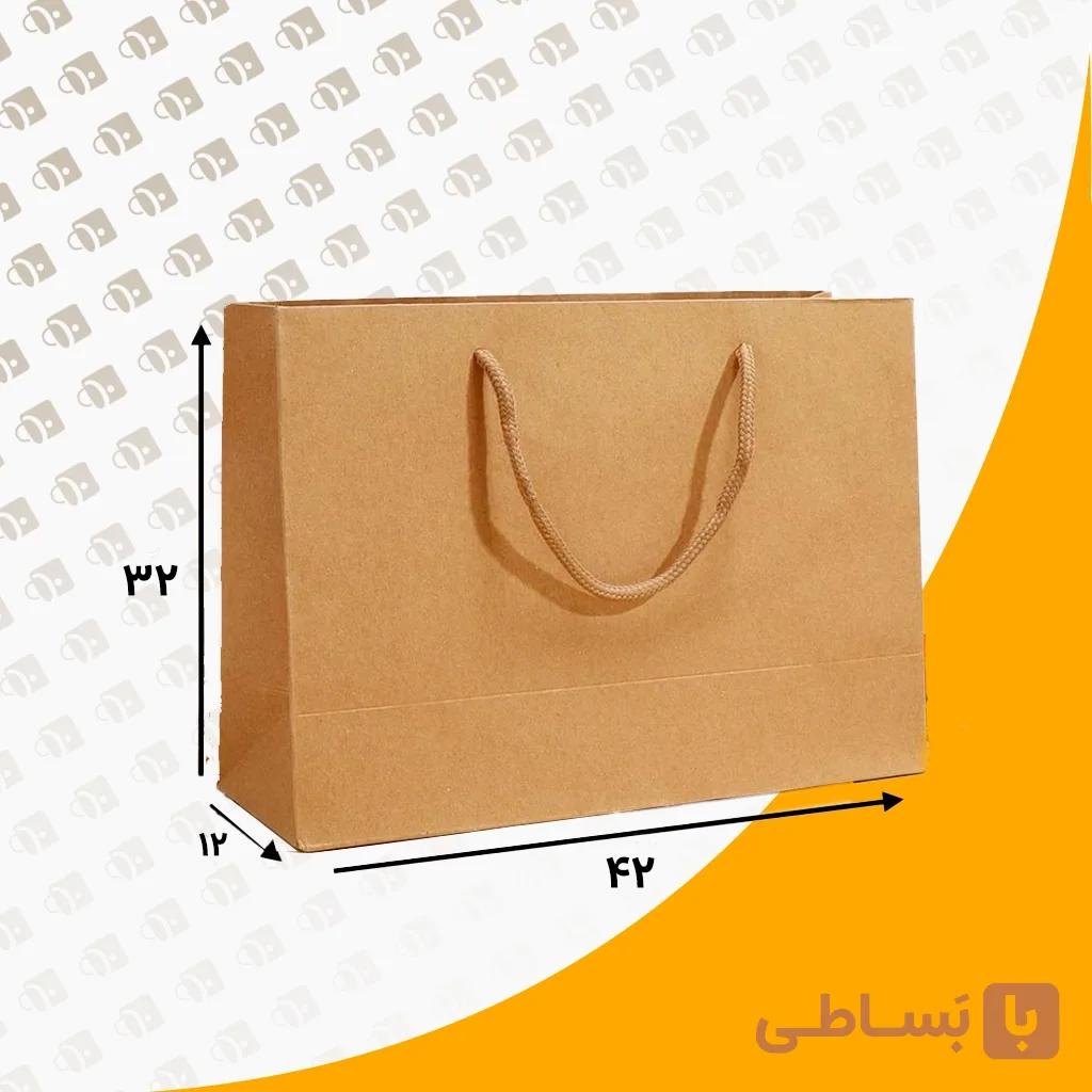 ساک دستی کرافت بند پانچی افقی سایز4
