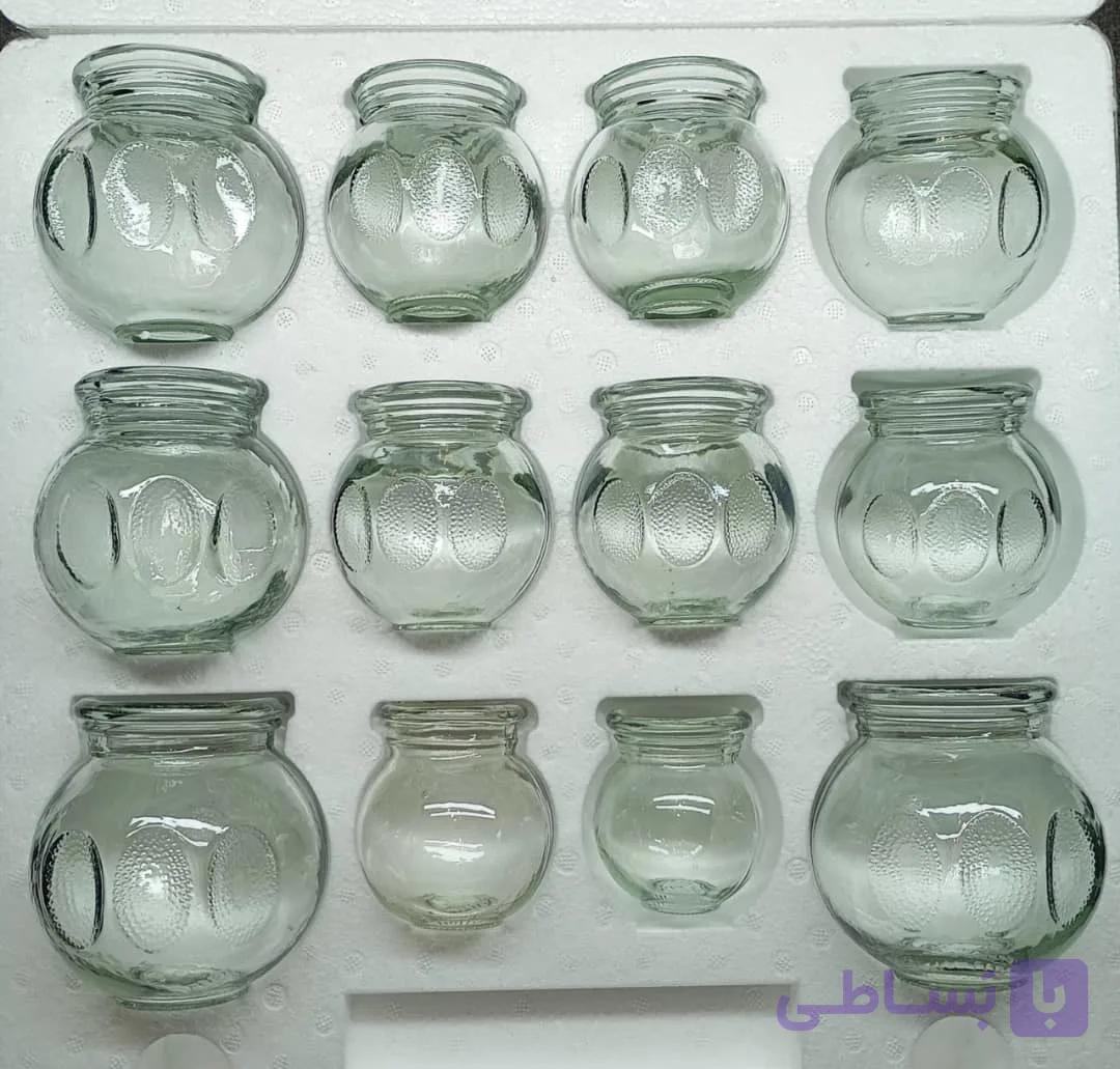 ست بادکش 12 عددی لیوان شیشه ای مخصوص بادکش گرم