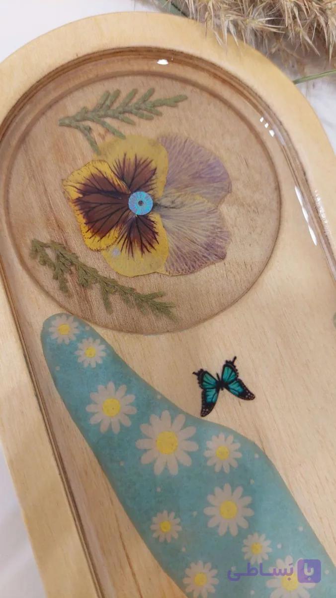 سینی تکنفره چوب ورزین طرح آدمک