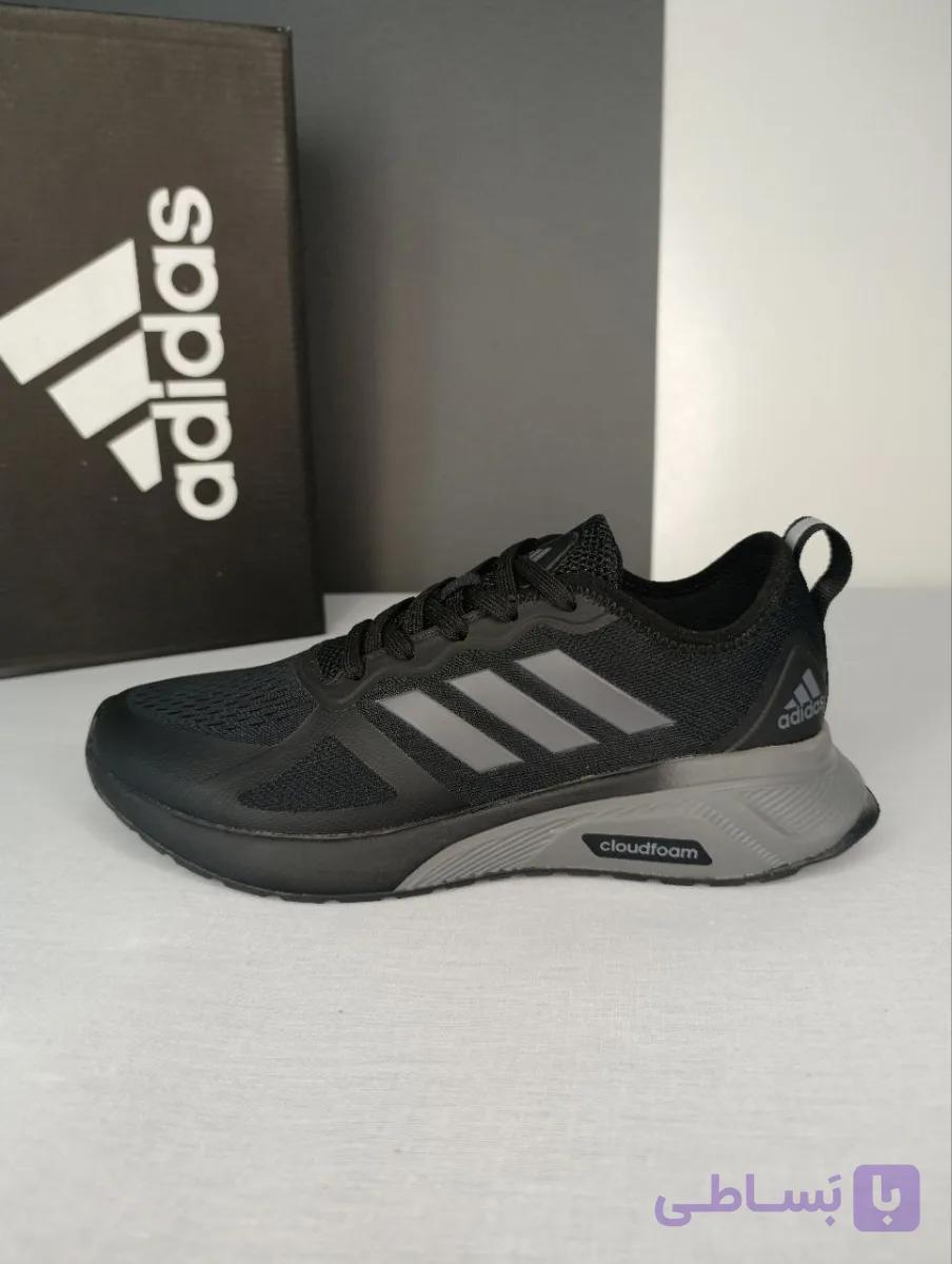 آدیداس کلودفوم مشکی طوسی Adidas Cloudfoam — تصویر 1