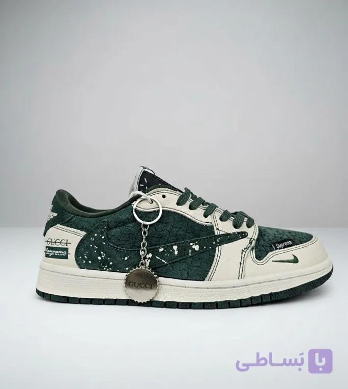 نایک ایر جردن وان لو تراویس اسکات سوپریم گوچیJordan 1 Low Travis Scott Gucci — تصویر 1