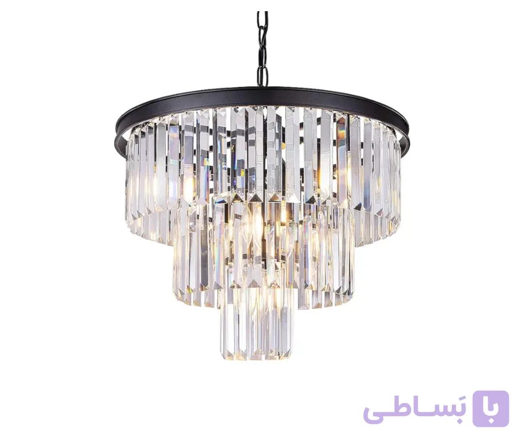 لوستر مدرن کریستالی سایز 40 کاترین