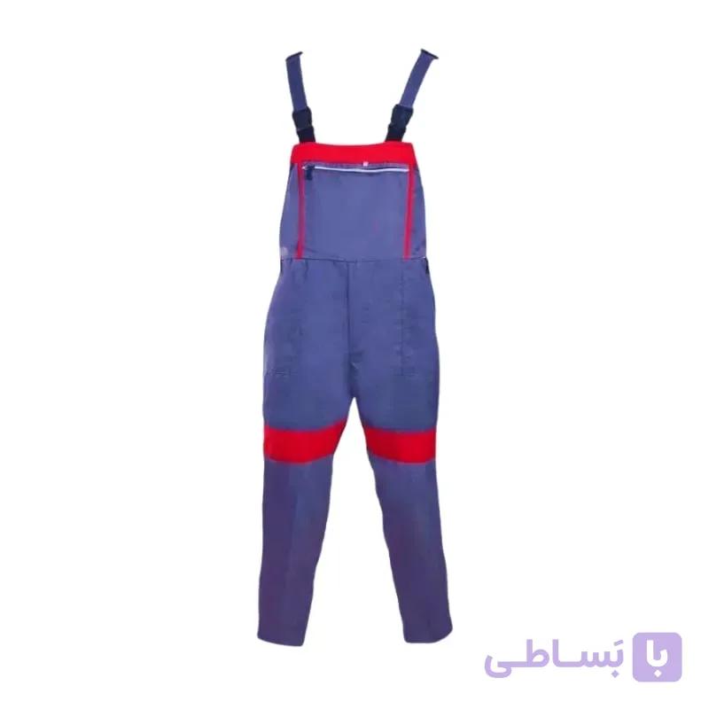 لباس کار دو بنده سیلور طوسی قرمز — تصویر 1