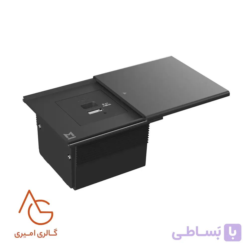 شارژر ROMA توکار یک سوکت C و A رنگ Matte Black ملونی کد 10178