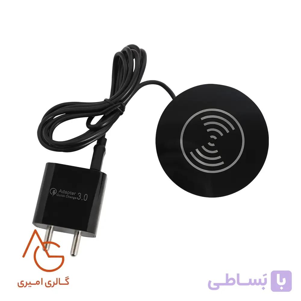 شارژر AURAتوکار شارژر وایرلس 15 W رنگ Matte Black ملونی کد 10182 — تصویر 1