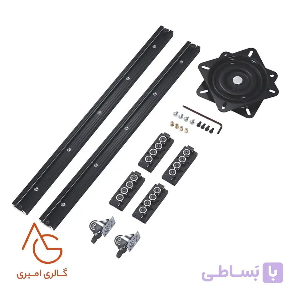 مکانیزم میز ریلی بدون قفل مدل Quarto ملونی کد 9266 — تصویر 1