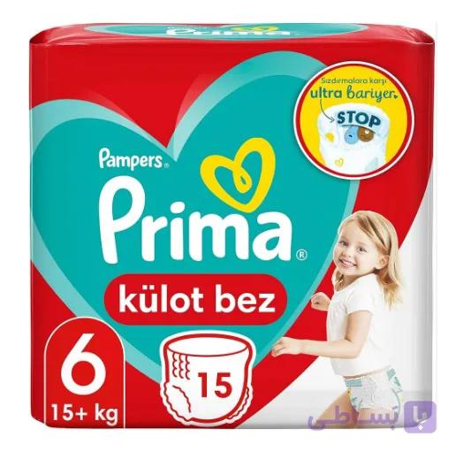 پوشک پریما شورتی سایز 6