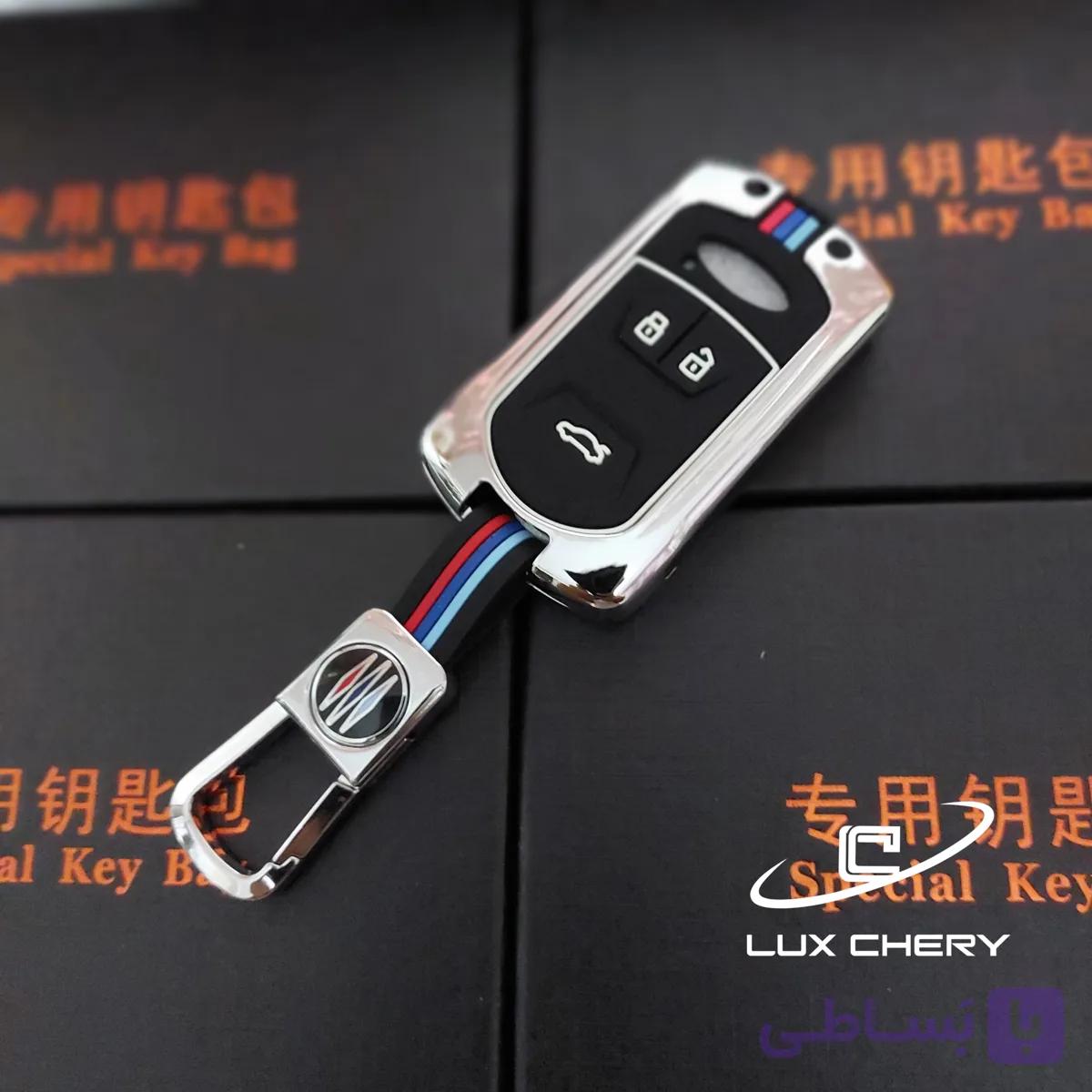 قاب ریموت لاکچری فلزی تیگو 5 طرح BMW (ریموت مدل 95 تا 98) — تصویر 1
