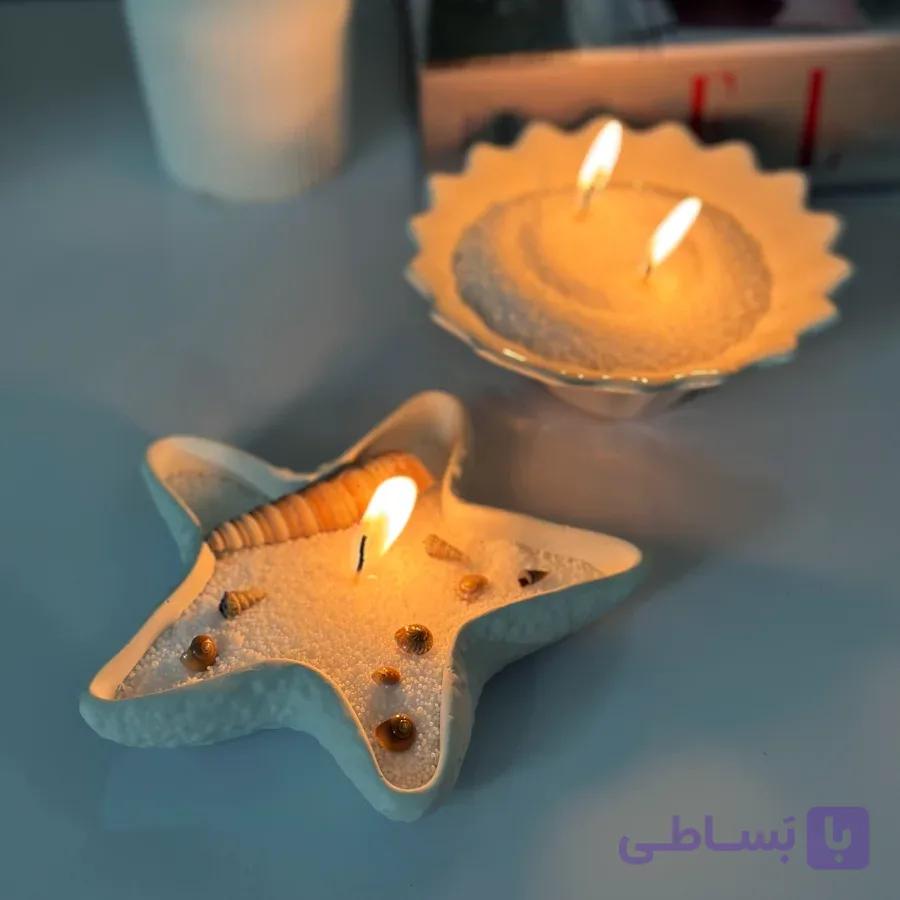 جار ستاره و دایره 100 گرمی + فیتیله رایگان — تصویر 1