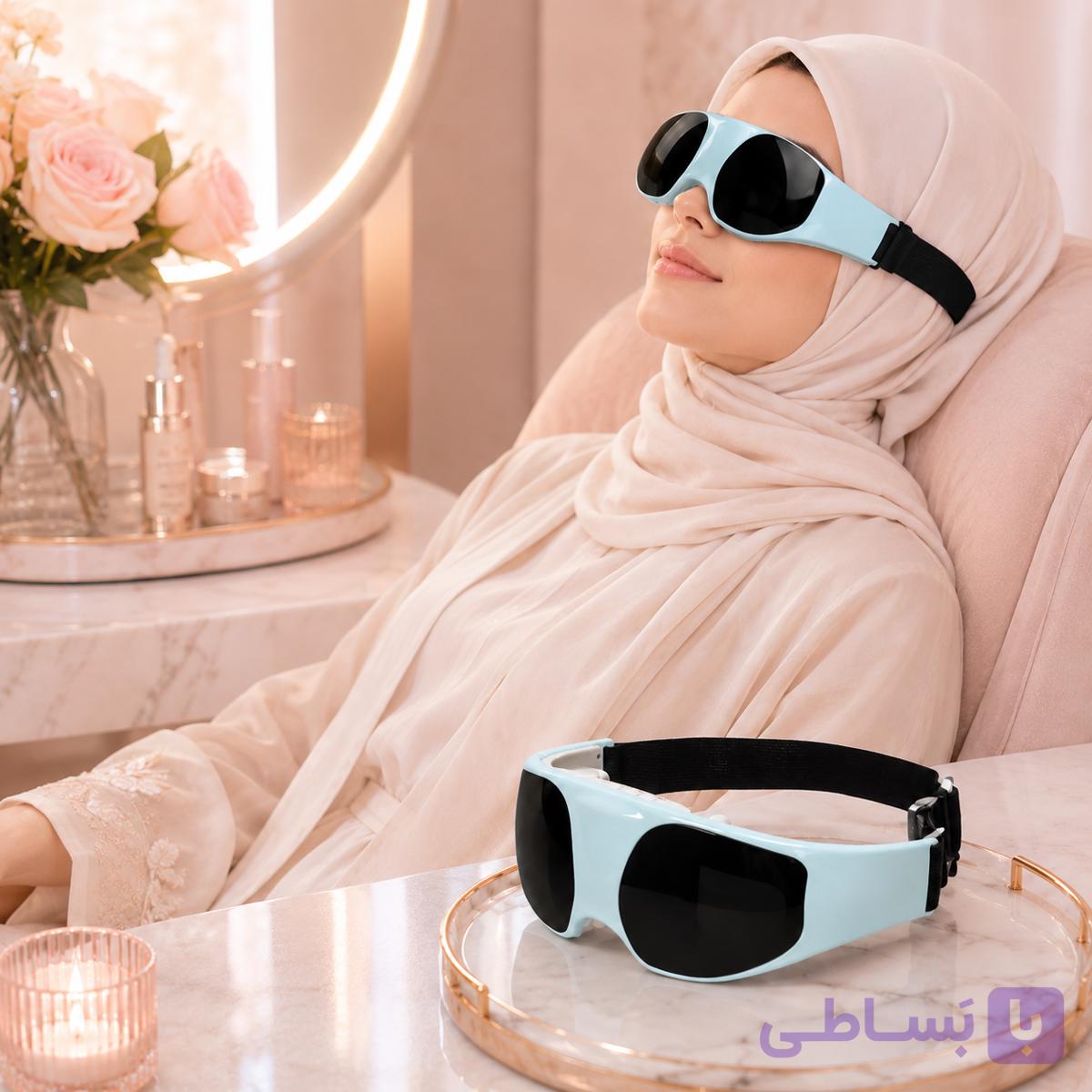 ماساژور چشم شارژی اورجینال BLUE IDEA | عینک ماساژور حرارتی و ویبره‌ای — تصویر 1
