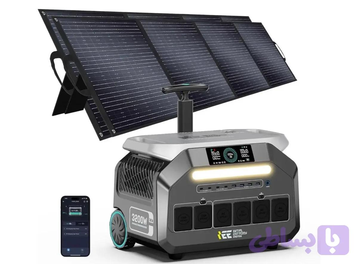 پاور استیشن 3200 وات مدل P3200 IEETEK به همراه پنل 400 واتی تاشو