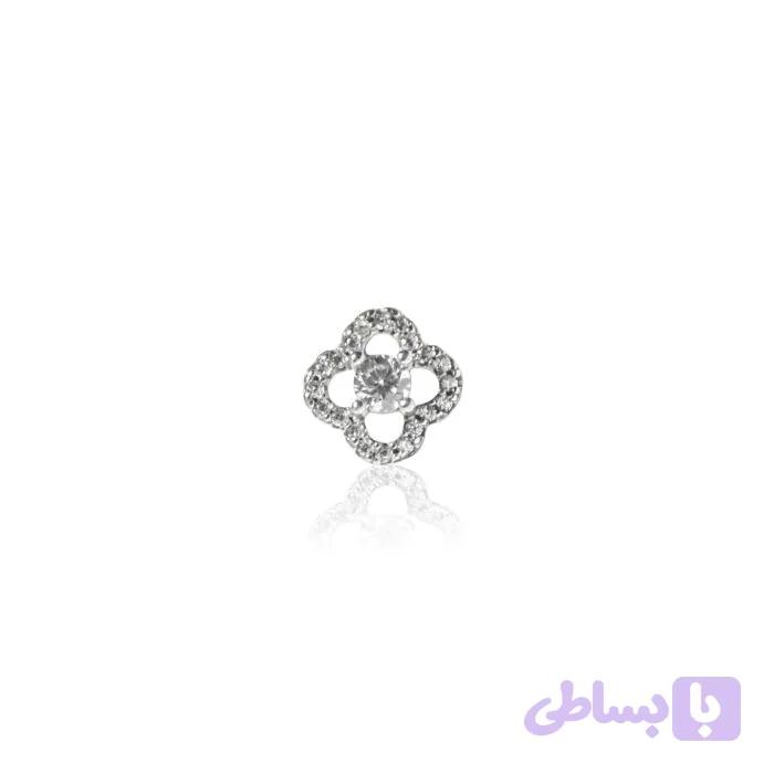 گوشواره نقره ونکلیف نگینی — تصویر 1