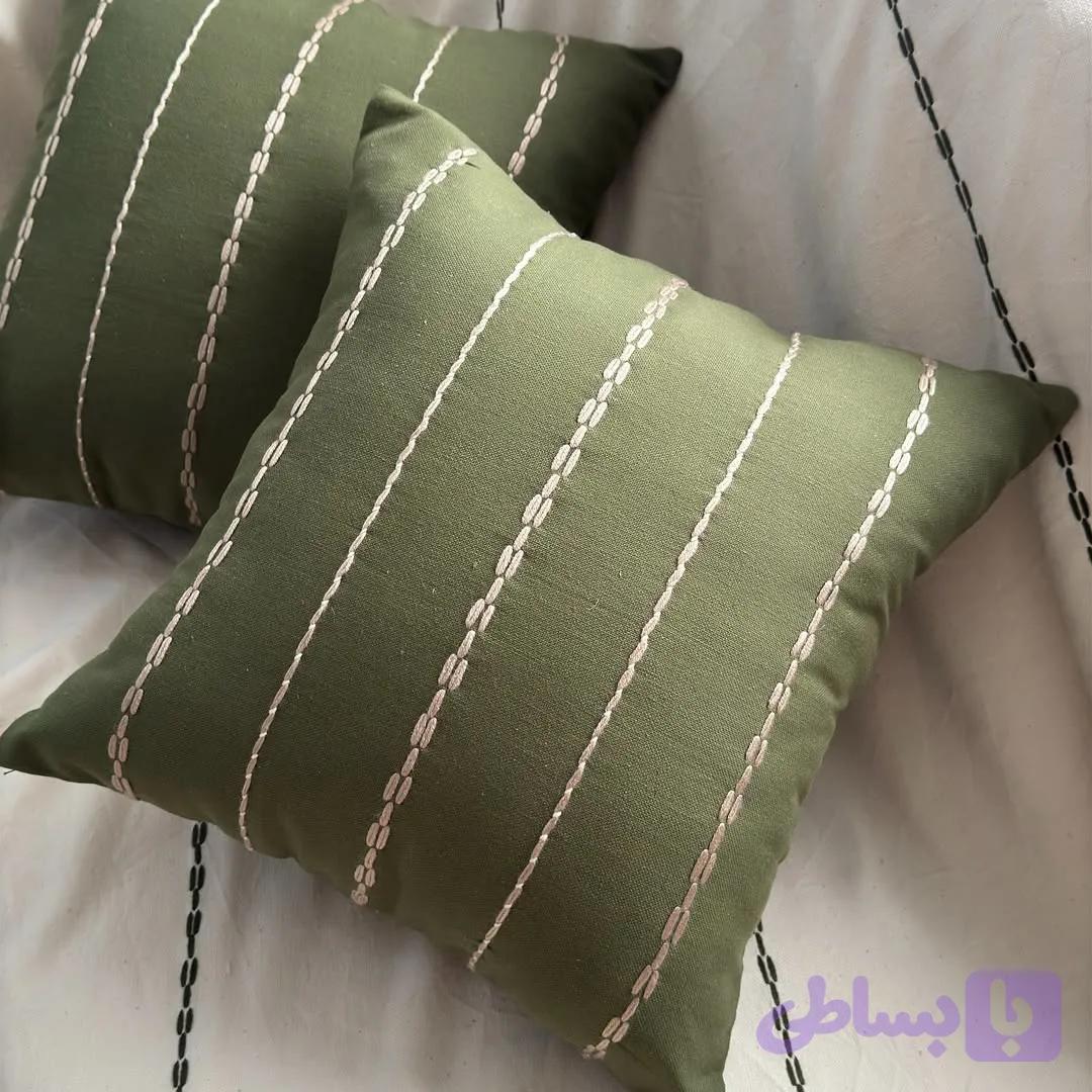کوسن کوک دوزی سبز
