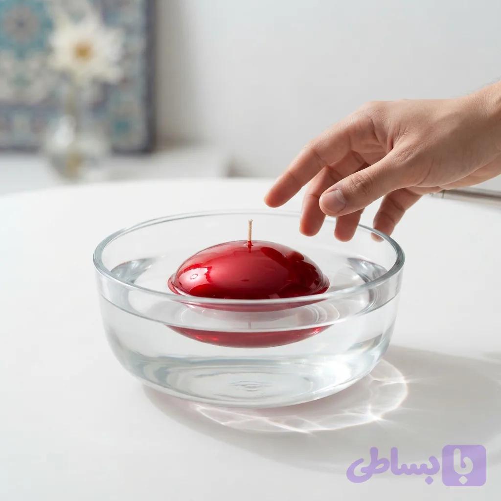 شمع رو آبی عدسی — تصویر 1
