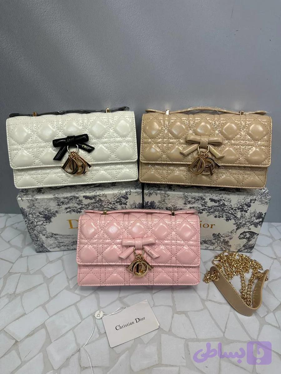 کیف زنانه دیور مدل کارو دوخت لوزی — تصویر 1
